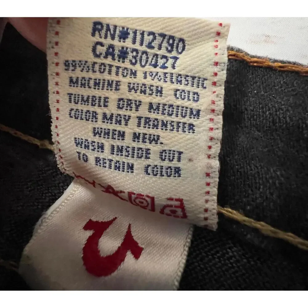 True Religion Billy Dark Wash Relaxed Bootcut Jeans - Size 28